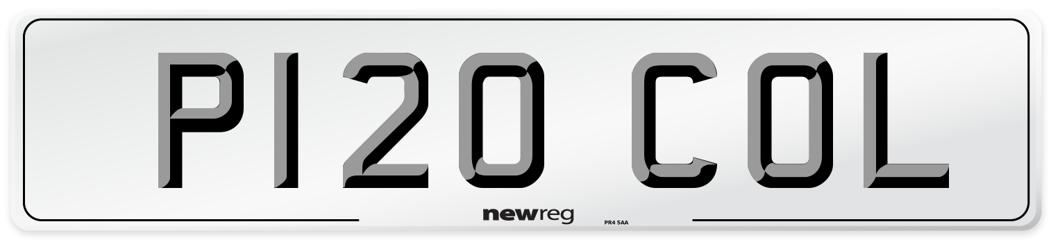 P120 COL Number Plate from New Reg